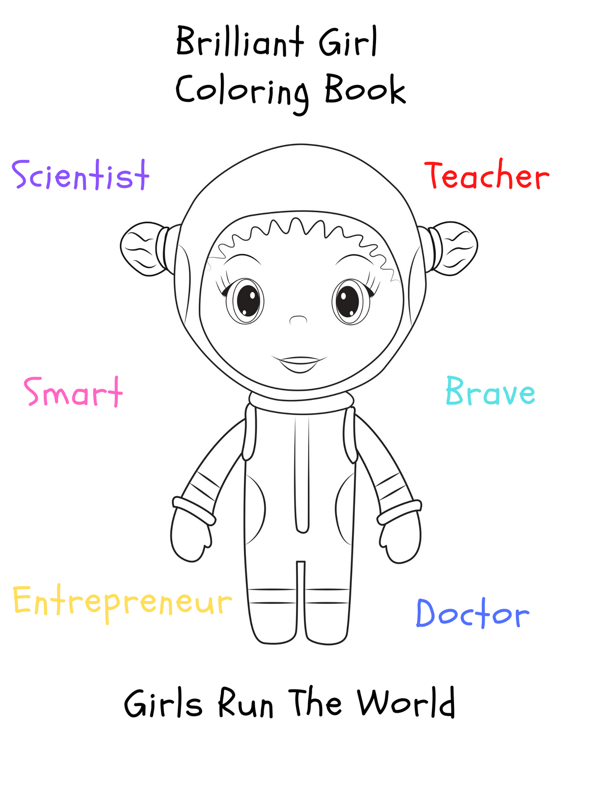 Brilliant Girl Coloring Book (digital)